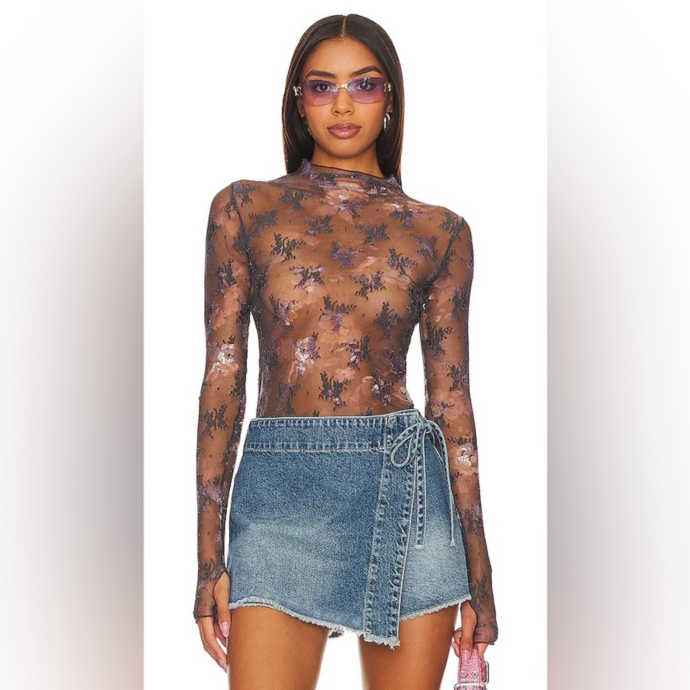 Free People Intimately Lady Lux Top in Night Sky Combo